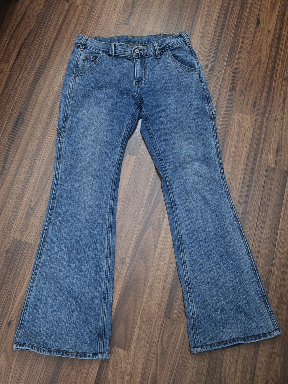 Women's Mid-Rise Blue Flare Jeans